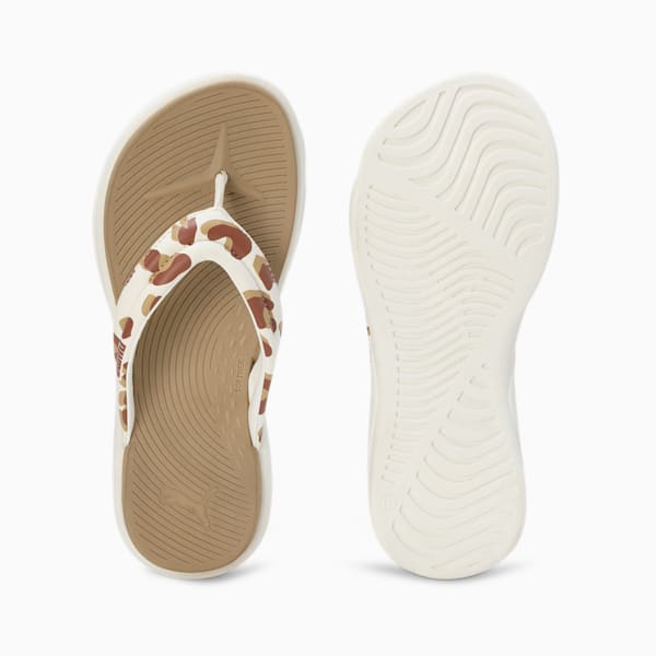 Royalcat Softride Cara Women's Flip-Flops, Warm White-Prairie Tan-Brown Mushroom, extralarge-IND